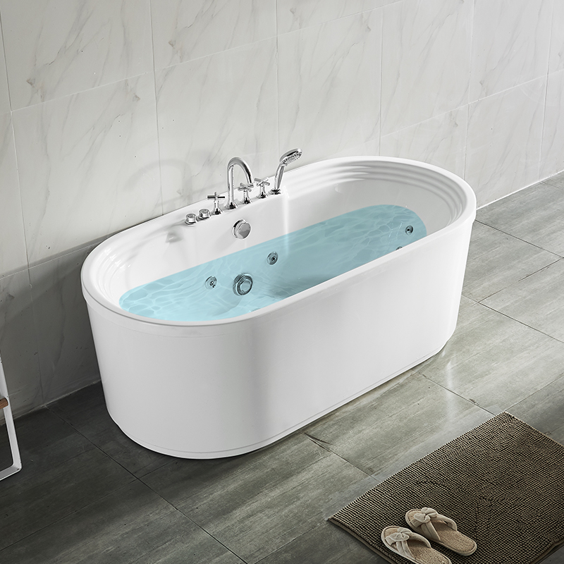 Legjobb minőségű ABS klasszikus fürdőkád fúvókákkal és sárgaréz csaptelepekkel